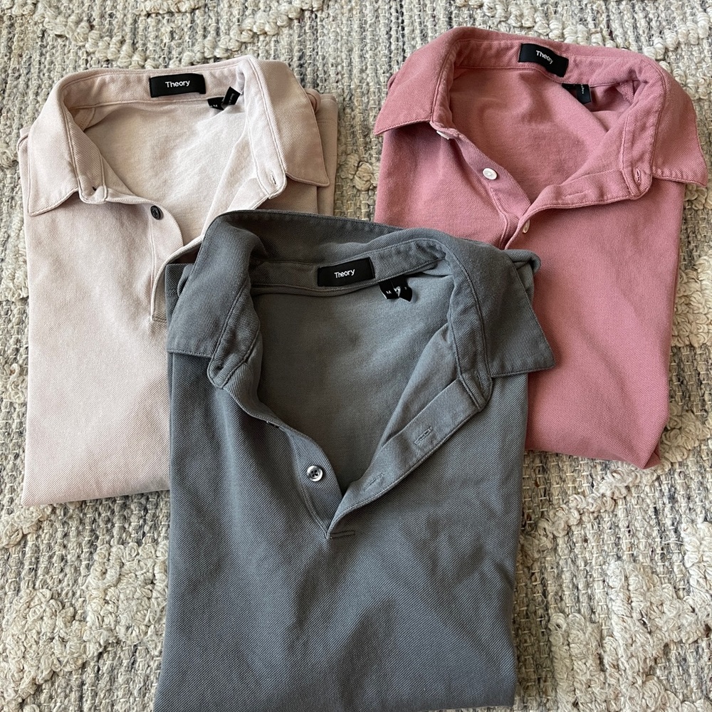 Pack of 3 Theory Men’s polo shirts